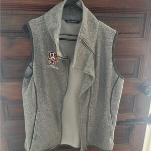 Cutter & Buck Heather Gray Vest-BGSU football